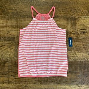 ❤️NEW Old Navy Halter Banded Striped Tank L (10-12)